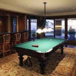 basement games room pool table